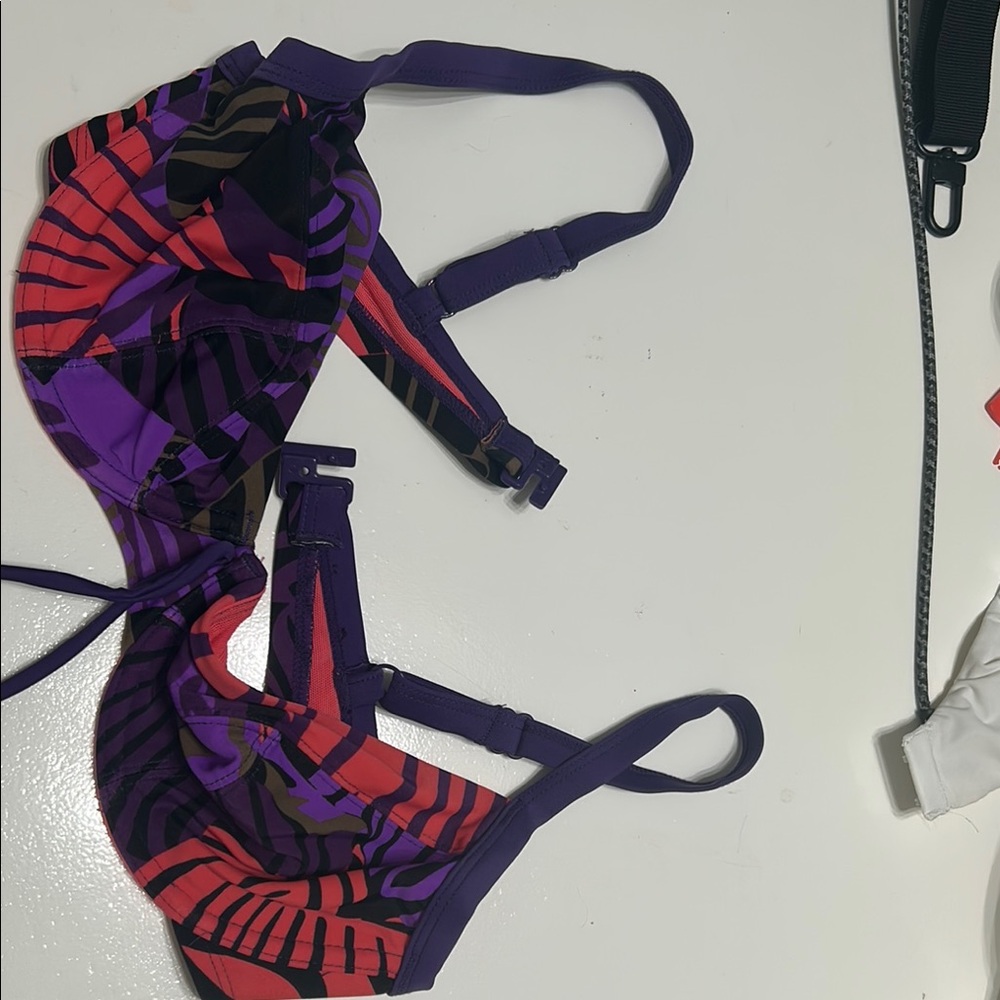 Panache Women's Swim Top - Purple and Red